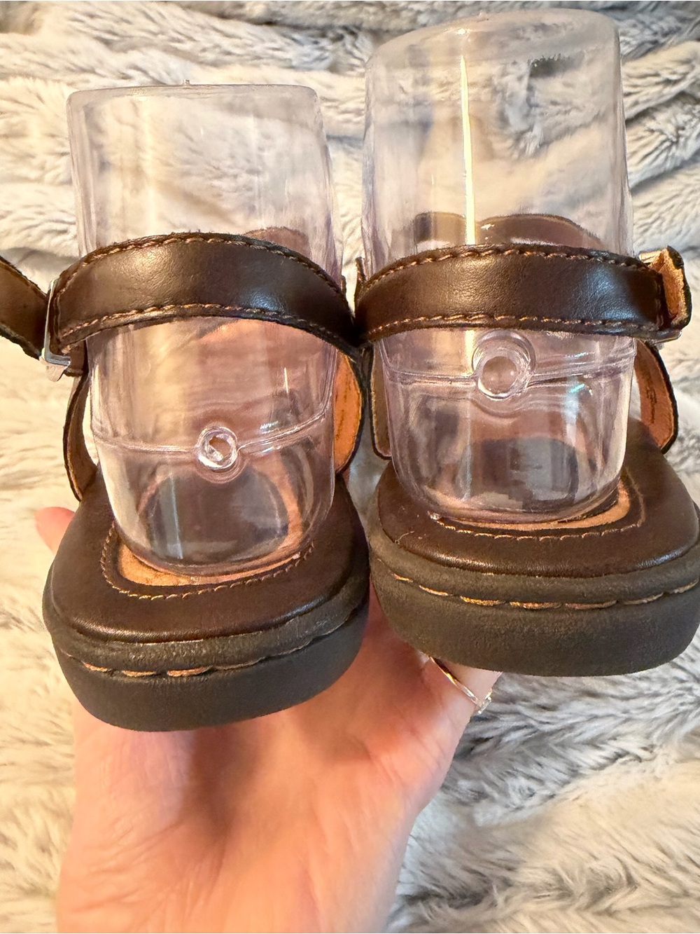 B.o.c. Brown Women’s Crisscross Strap Sandals Sz 7 - Picture 7 of 14